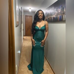 Emerald Green Cinderella Divine Dress in a Size 10